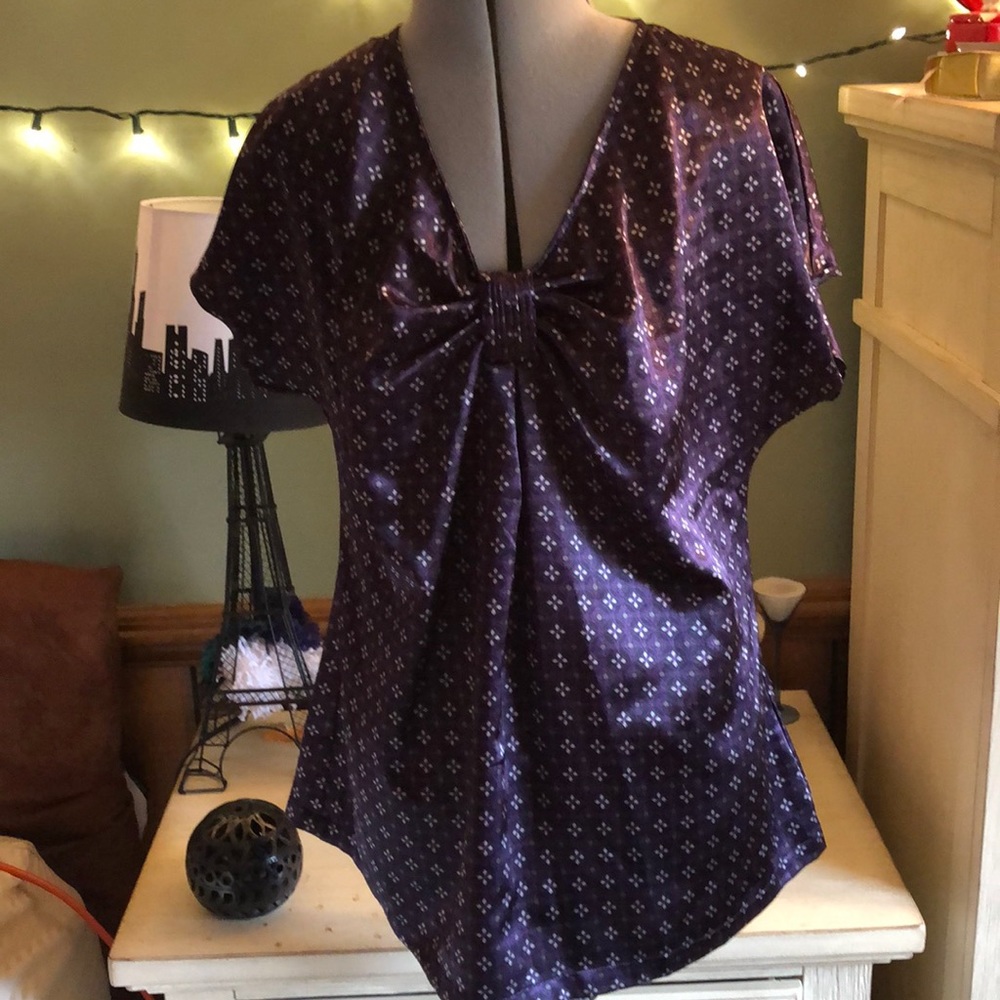 Purple patterned shirt